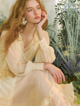 Soft Honey Beige Lumina Dress