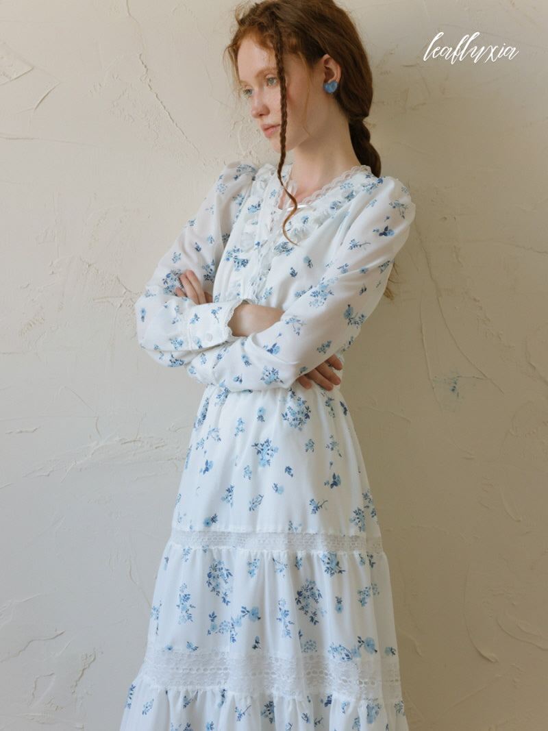 Serene Blue Meadow Dress
