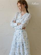 Serene Blue Meadow Dress