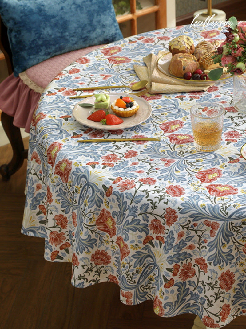 Rosewood Meadow Round Tablecloth