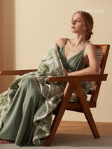 Green Serenity Throw Blanket