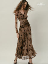 Burnt Rose Floral Dress