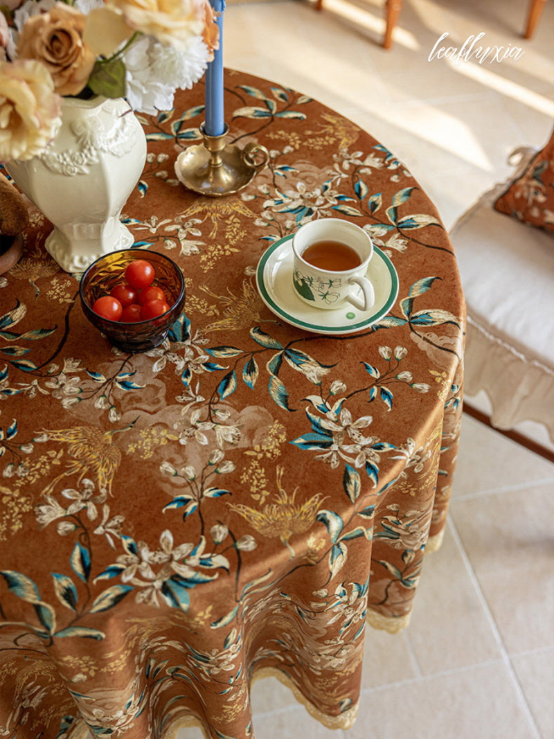 Amber Meadow Round Tablecloth