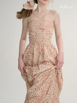 Wild Rose Smocked Maxi Dress