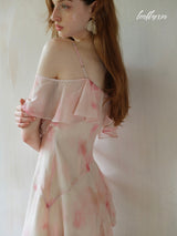 Blush Petal Ruffle Dress