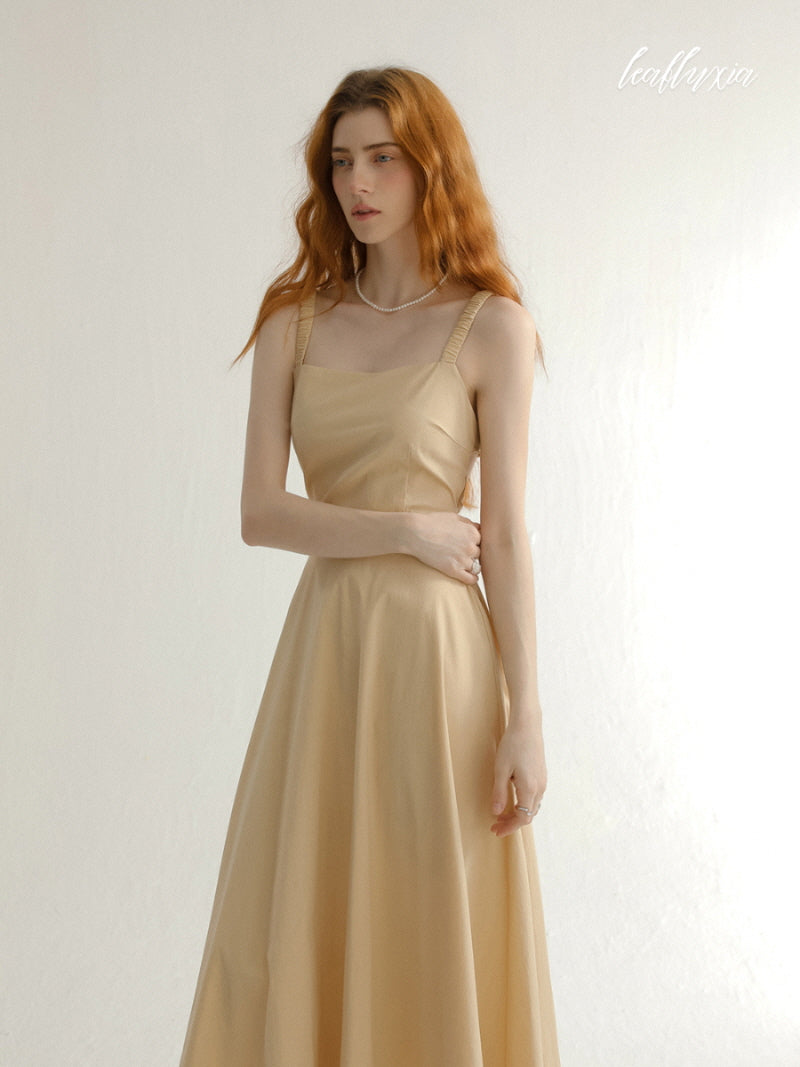 Golden Sand A-Line Dress