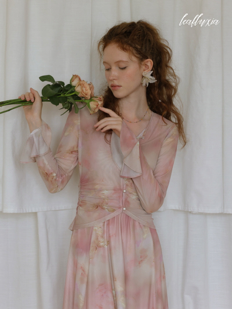 Pastel Elegance Floral Dress