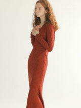 Scarlet Elegance Dress