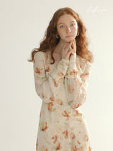 Floral Ruffle Long Dress