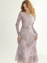 Violet Mist Asymmetrical Dress