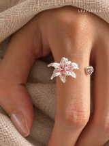 Lily Bloom Adjustable Ring | 925 Sterling Silver