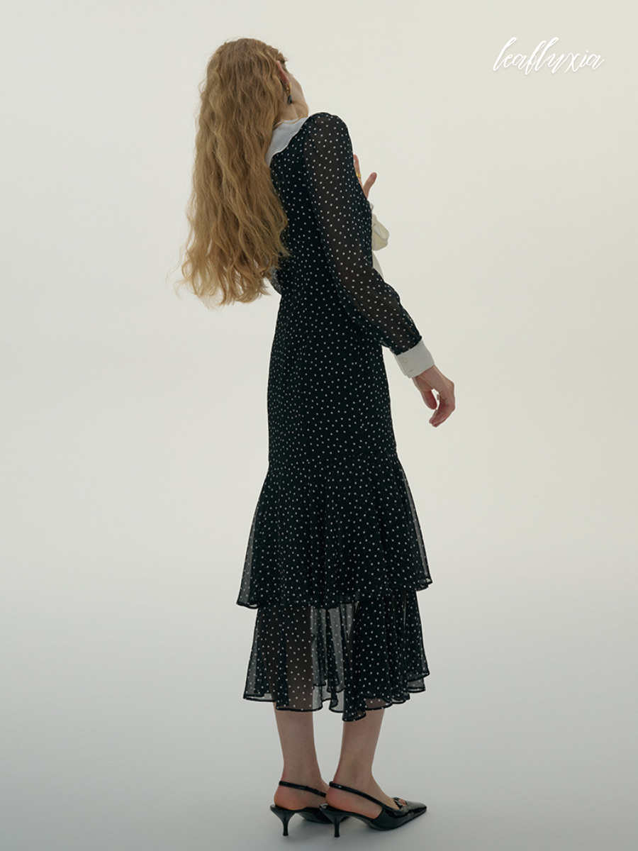 Midnight Polka Dress