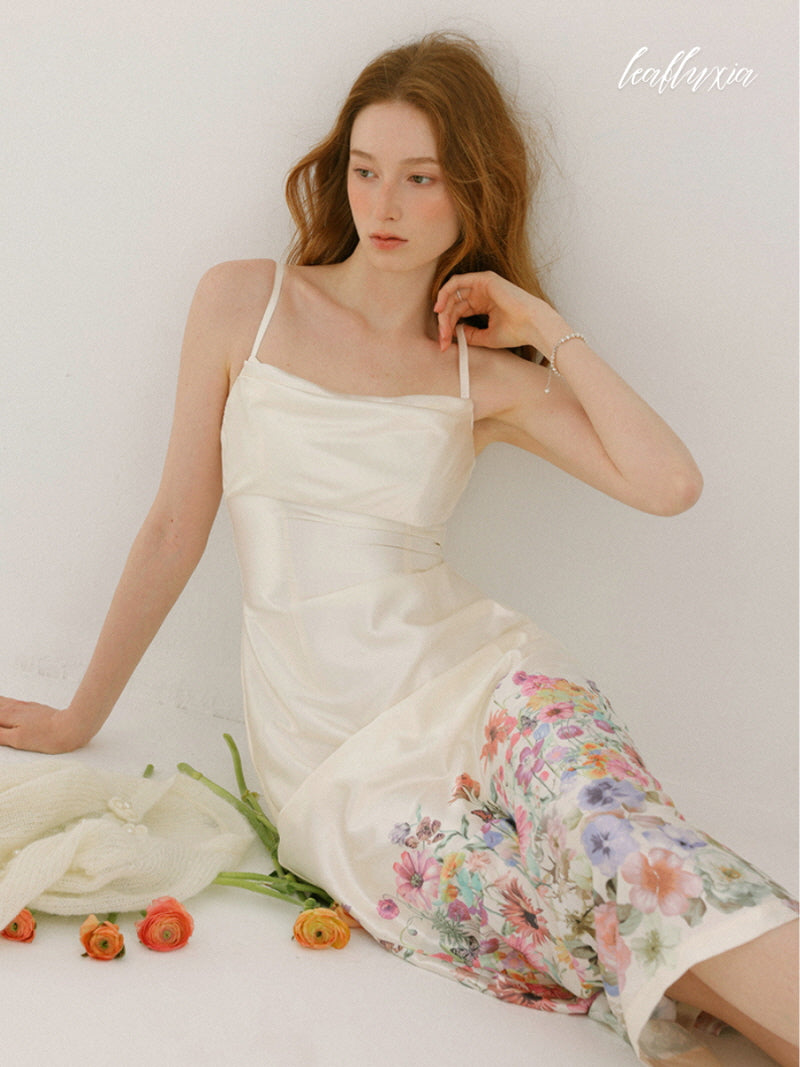 Ivory Blossom Slip Dress