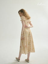 Golden Haze Vintage Dress
