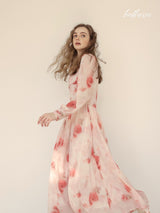 Blushing Rose Chiffon Dress