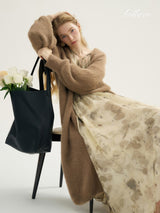 Sepia Floral Elegance Dress