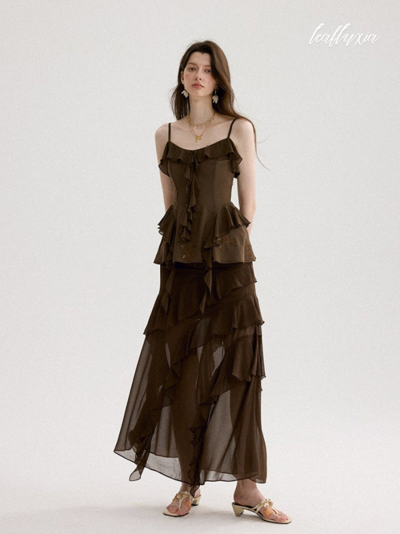 Eclipse Mocha Ruffle Set