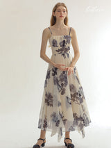 Lunar Petal Chiffon Dress