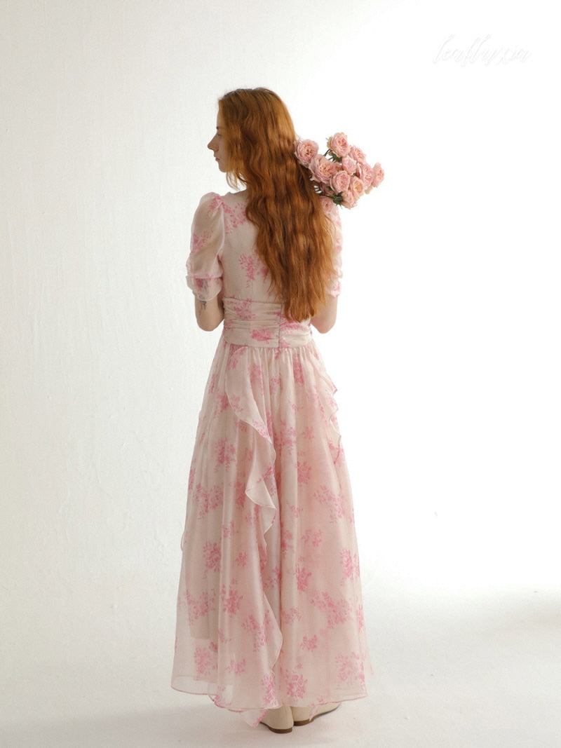 Rose Petal Wrap Dress