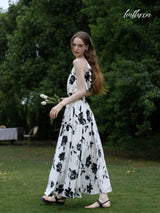 Ivory Noir Bloom Dress