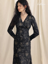 Shadow Blossom Gown Dress