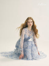 Moonlit Blossom Tiered Dress