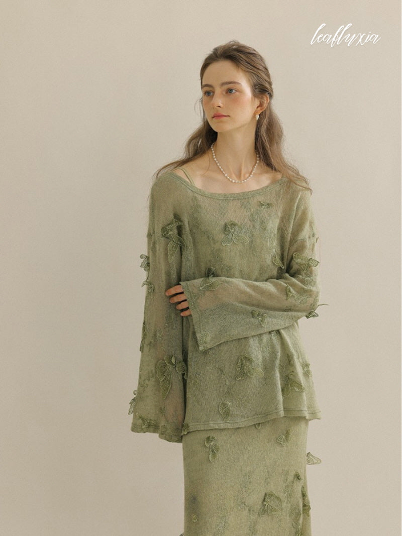 Leaf Whisper Knit Two-Piece Set