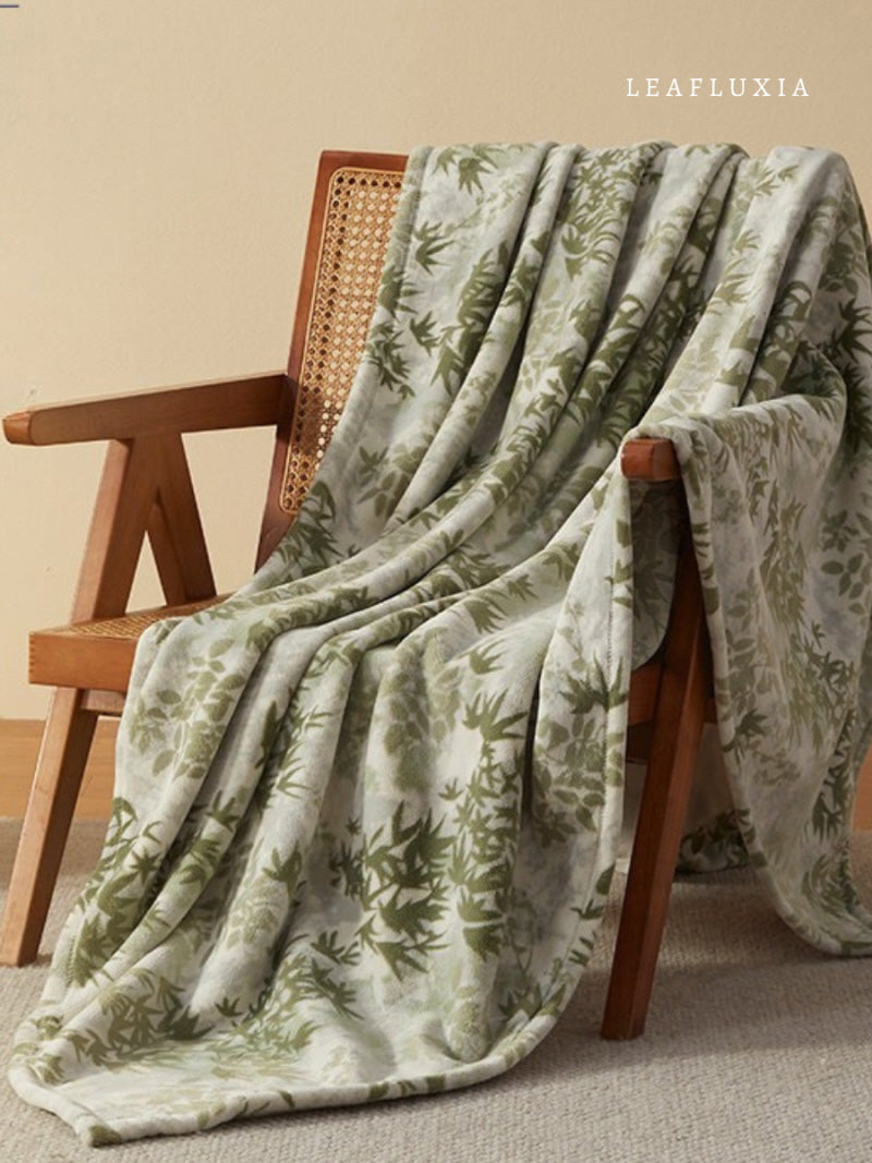 Green Serenity Throw Blanket