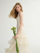 Ivory Whisper Ruffle Dress