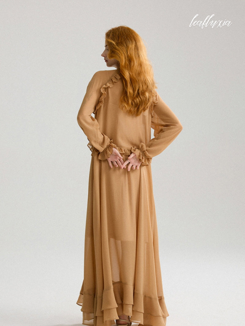 Andalée Ruffle Chiffon Dress