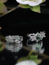 Moss Bud Branch Adjustable Ring | 925 Sterling Silver