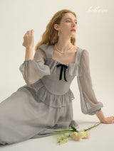 Romantic Frill Chiffon Dress