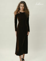 Midnight Velvet Bloom Dress