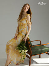 Yellow Floral Long Dress