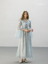 Sky Flutter Chiffon Dress