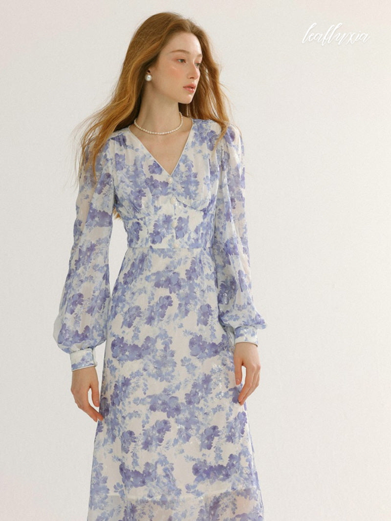 Lavender Bloom Midi Dress