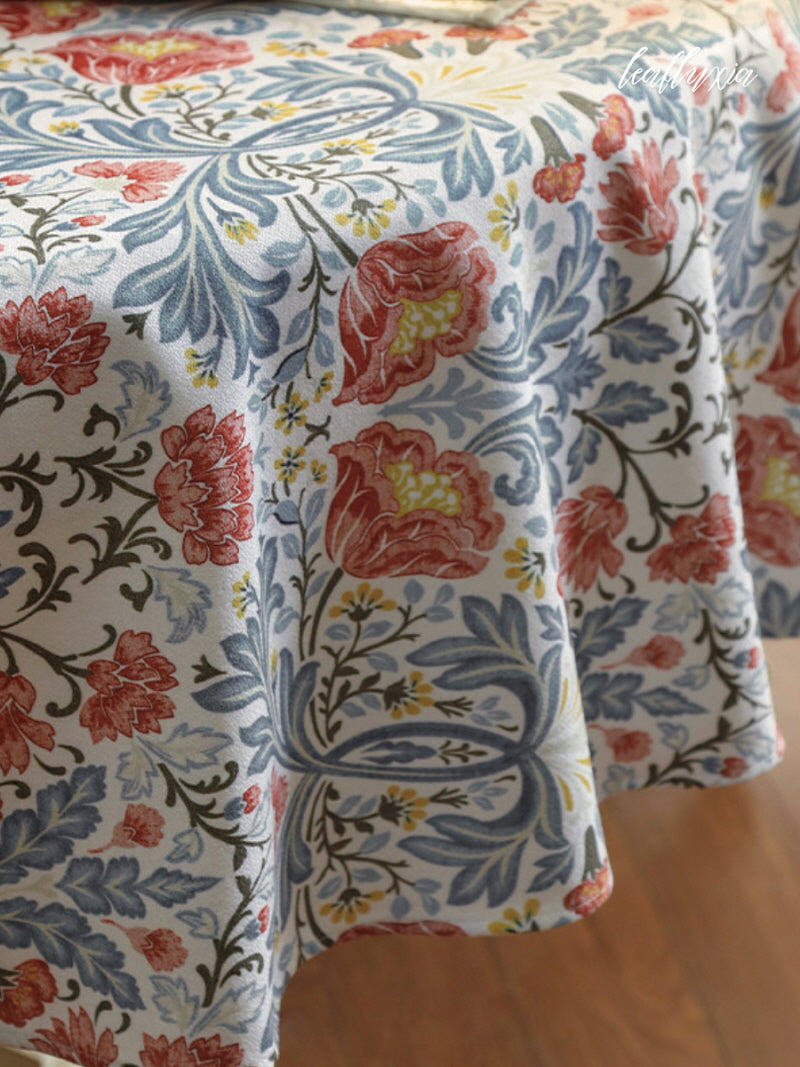 Rosewood Meadow Round Tablecloth