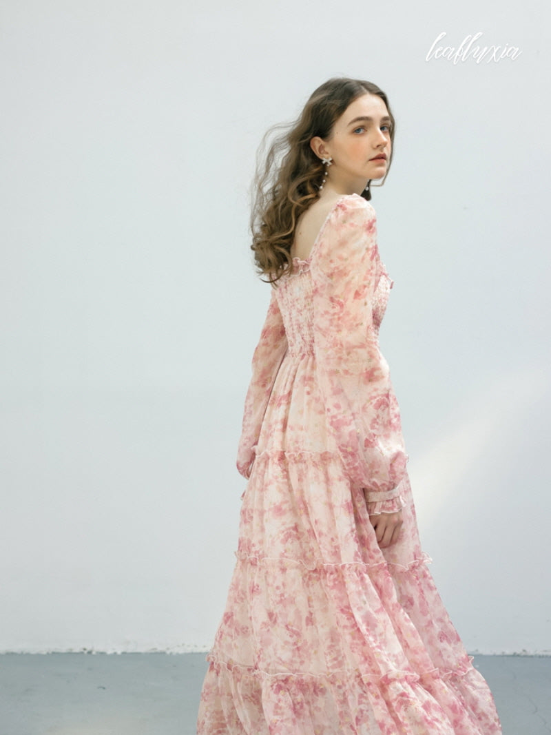 Pink Whisper Floral Dress