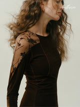 Midnight Velvet Bloom Dress