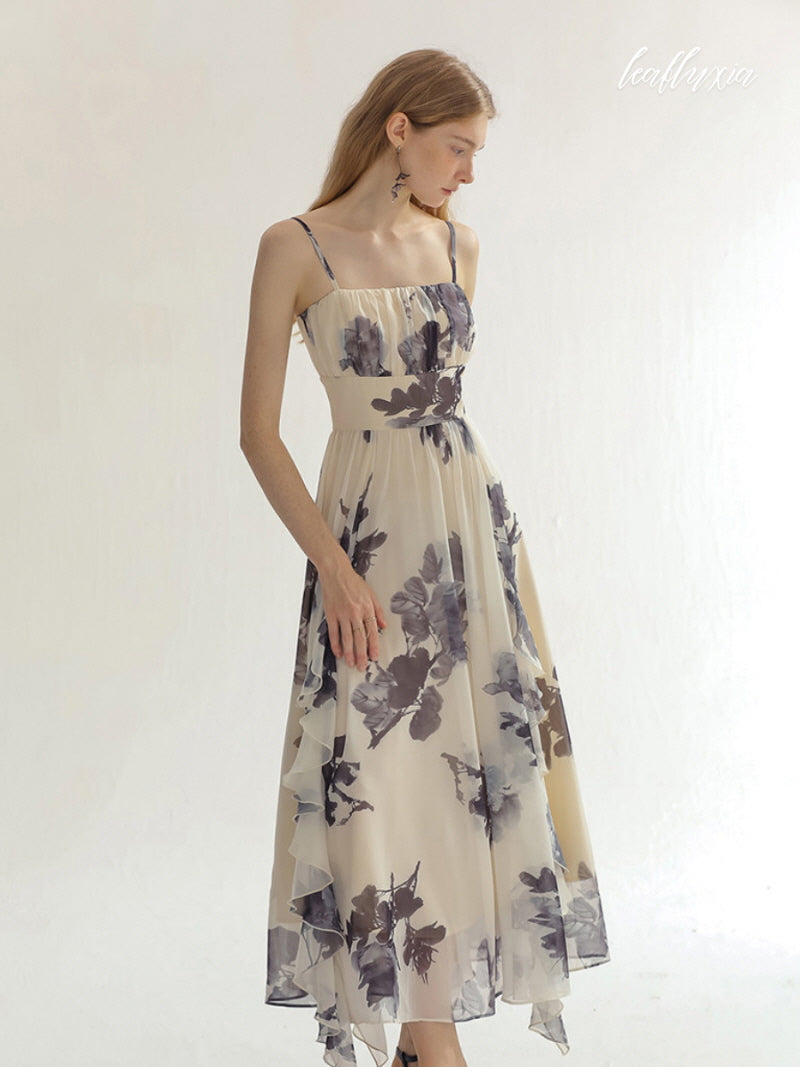 Lunar Petal Chiffon Dress