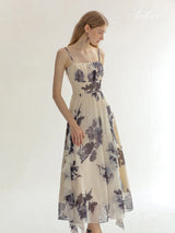 Lunar Petal Chiffon Dress