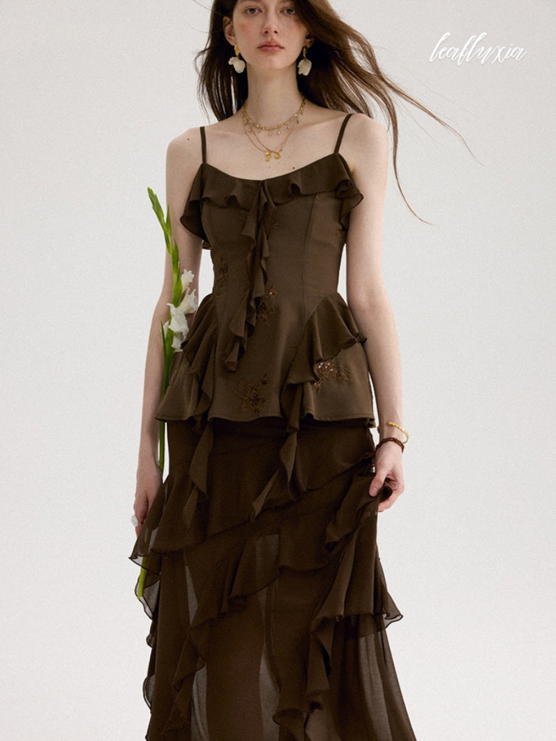 Eclipse Mocha Ruffle Set