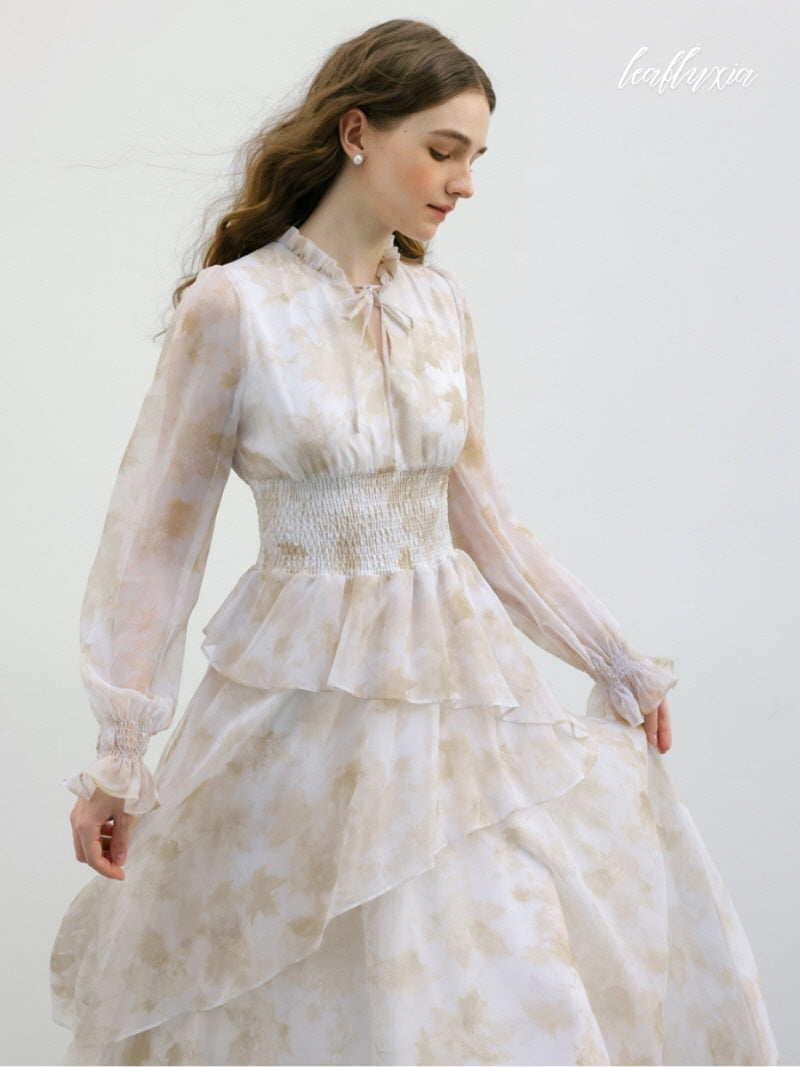 Champagne Bloom Elegance Dress