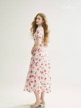 Crimson Blossom Dress