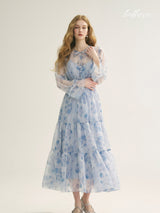 Moonlit Blossom Tiered Dress