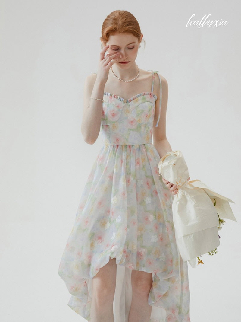 Misty Blossom High-Low Dress