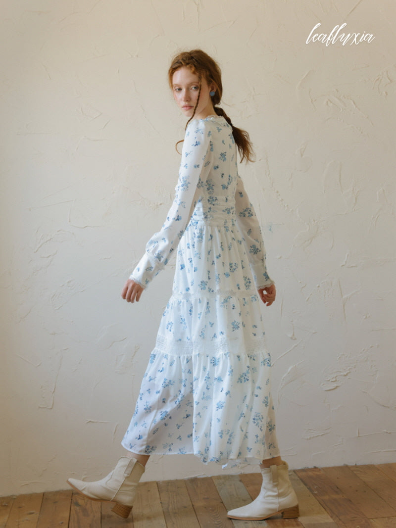 Serene Blue Meadow Dress