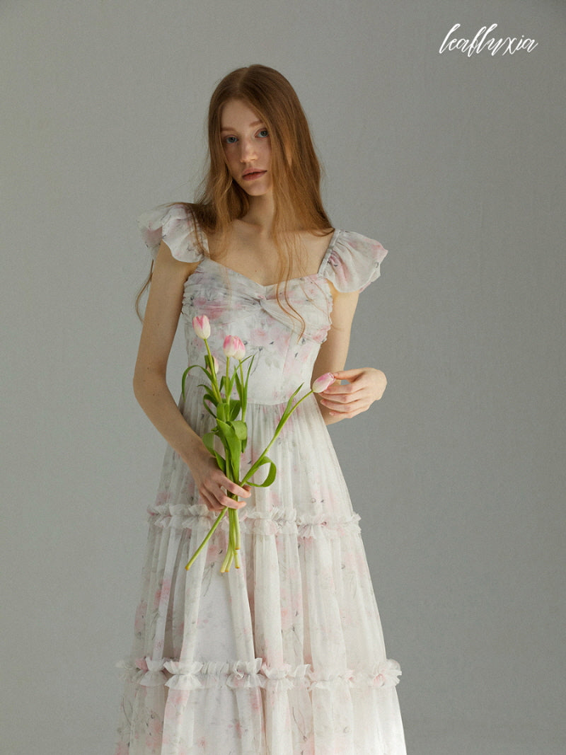 Dreamy Petal Ruffle Dress