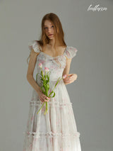 Dreamy Petal Ruffle Dress
