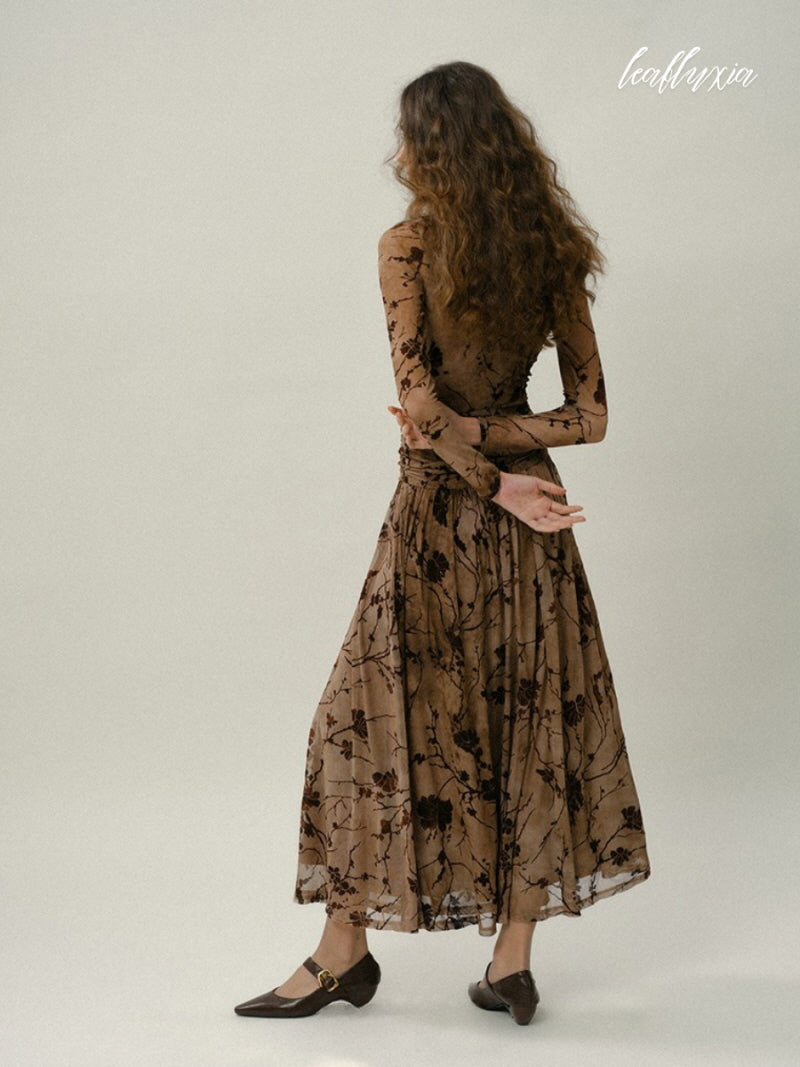 Burnt Rose Floral Dress